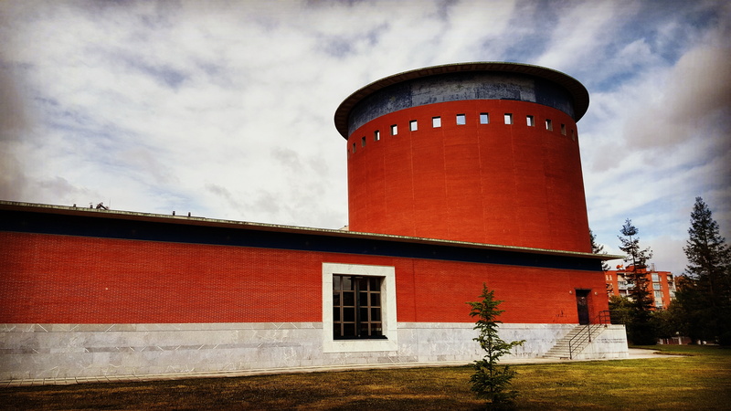 building Exterior, guidance, sky, architecture, yamaguchi park, no people, cloud - sky, industry, day, nature, planetarium, window, pamplona planetary