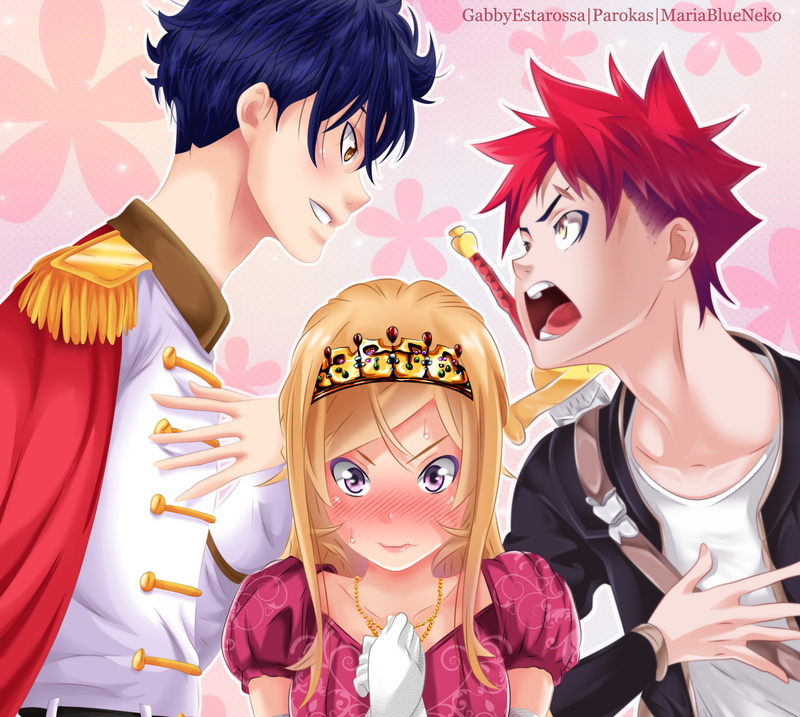 Food Wars: Shokugeki no Soma, Asahi Saiba, Sōma Yukihira, Erina Nakiri, Anime, 1080P