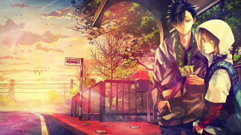 outdoors, tree, nature, 1080P, sky, road, mode of transportation, day, city, architecture, people, sign, real people, street, Haikyu!!, motor vehicle