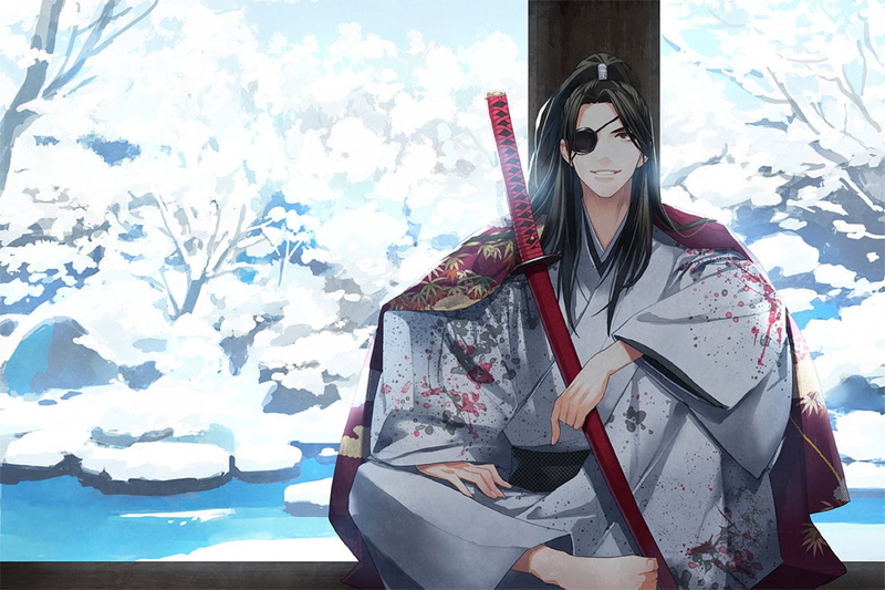 720P, series, aeda+keiji-long+hair-single, anime, sword, samurai, sengoku+basara