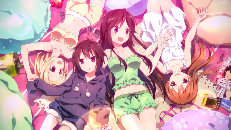 Tennouji Nagisa, Tooru Ichii, A-Channel, Nishi Yuuko, Momoki Run, 4K, anime girls