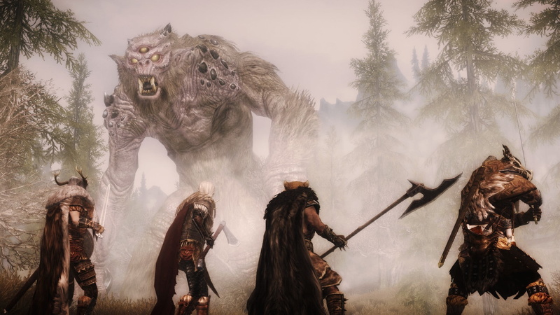 group of people, creativity, architecture, statue, digital art, mist, fighting, real people, representation, 1080P, sky, knights, nature, The Elder Scrolls V: Skyrim