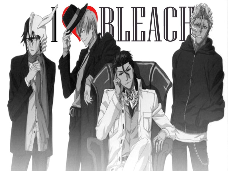 grimmjow jaegerjaques, aizen sosuke, anime, aizen, espada, sosuke, white, black, mundo, black and white, bleach, hd, hueco mundo, mafia, art, 480P, hueco