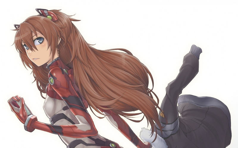 anime, plugsuit, art, hair, neon, blue, hd, soryu, jackets, asuka, evangelion, long, genesis, langley, eyes, 1080P, brunettes, hot, bodysuits, Blue Eyes