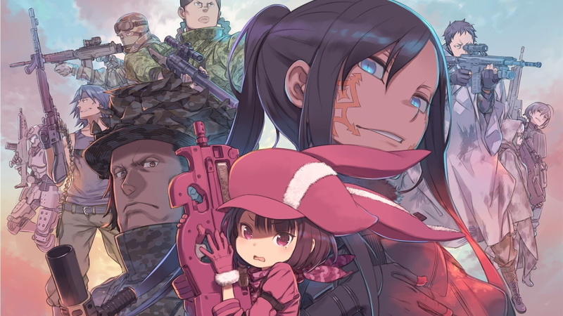 day, Goushi Asougi, male likeness, women, lifestyles, outdoors, art and craft, Sword Art Online, Fukaziroh (Sword Art Online), clothing, Sword Art Online Alternative: Gun Gale Online