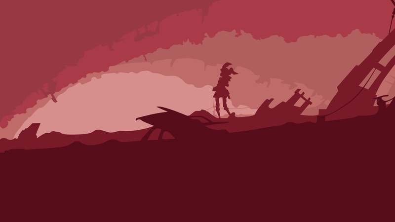 nature, sky, Sword Art Online Alternative: Gun Gale Online, arts culture and entertainment, Minimalist, outdoors, 1080P, silhouette, mountain, lifestyles