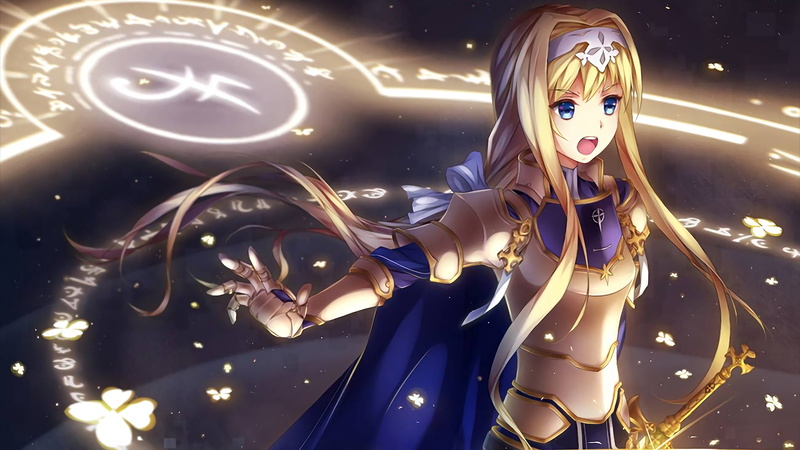 1080P, anime, Sword Art Online, artwork, Alice Schuberg, anime girls
