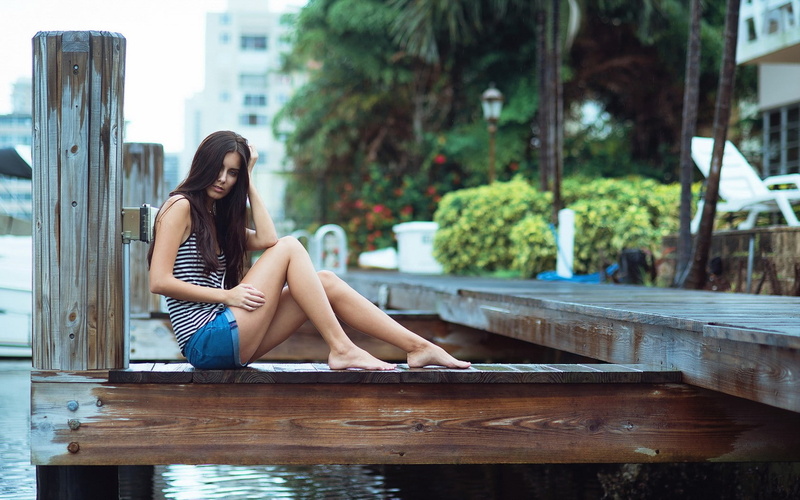 best, river, girl, hd backgrounds, city, 720P