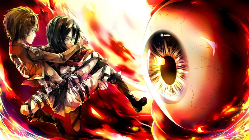 lifestyles, nightlife, close-up, Mikasa Ackerman, 720P, festival, red, Shingeki no Kyojin, dancing, creativity, representation, anime girls, eyes, indoors