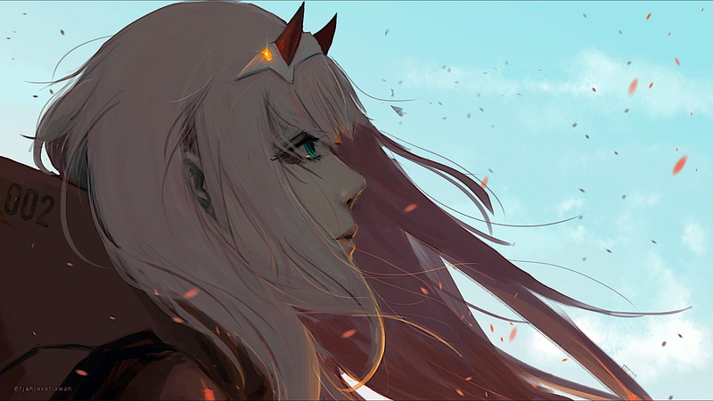 Darling in the FranXX, anime, Zero Two (Darling in the FranXX), pink hair, 1080P, anime girls