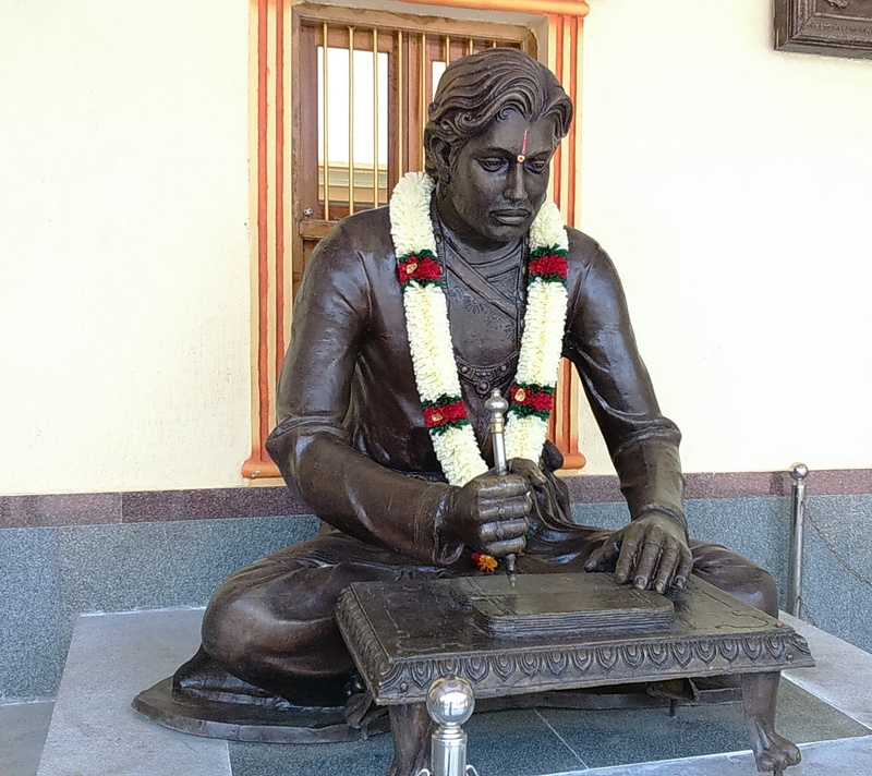 men, three quarter length, clothing, sitting, males, indoors, poet, karnataka, palace, mature men, saint, statue, kannada, seat, 1080P, facial hair, memorial