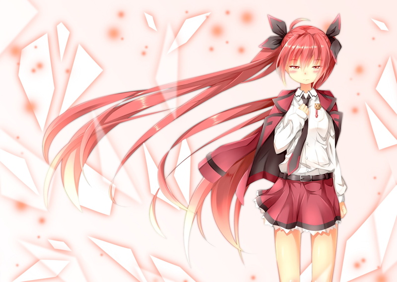 spirituality, craft, close-up, sculpture, red head, art and craft, creativity, twintails, itsuka kotori, wind, decoration, Anime, indoors, day, religion