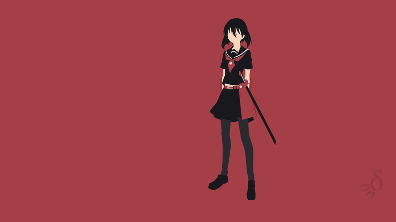 Kurome (Akame Ga Kill!), Anime, Minimalist, 1080P, Pantyhose, Akame ga Kill!, Girl