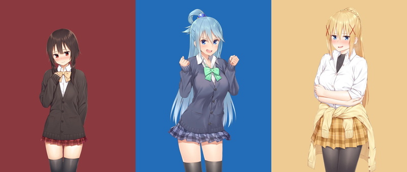 Darkness (KonoSuba), 1080P, Anime, Megumin (KonoSuba), Aqua (KonoSuba), KonoSuba – God’s blessing on this wonderful world!!