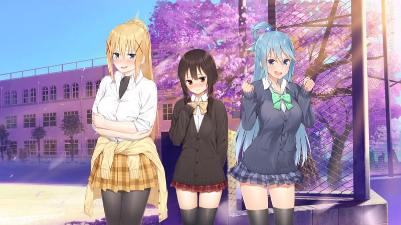 fashion, human representation, girls, 1080P, sister, three quarter length, group of people, women, Darkness (KonoSuba), Anime, representation, hairstyle