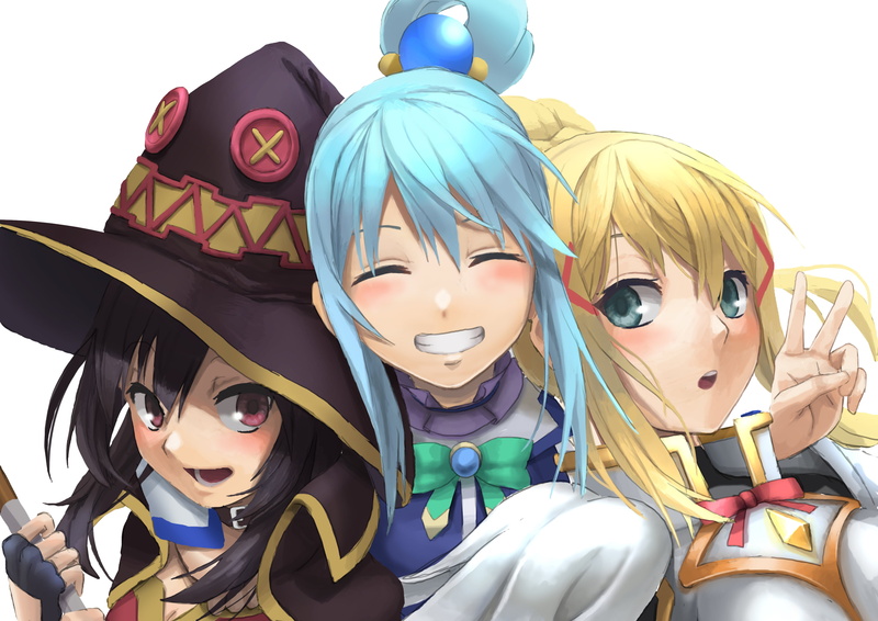Darkness (KonoSuba), 2K, Aqua (KonoSuba), KonoSuba, KonoSuba – God’s blessing on this wonderful world!!, Megumin (KonoSuba), Anime
