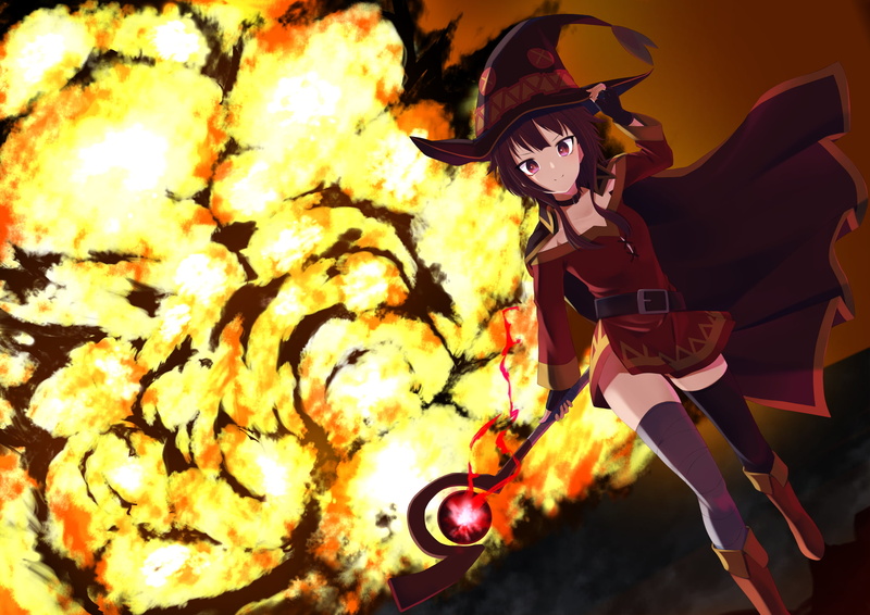 Megumin, anime, 1080P, Kono Subarashii Sekai ni Shukufuku wo!