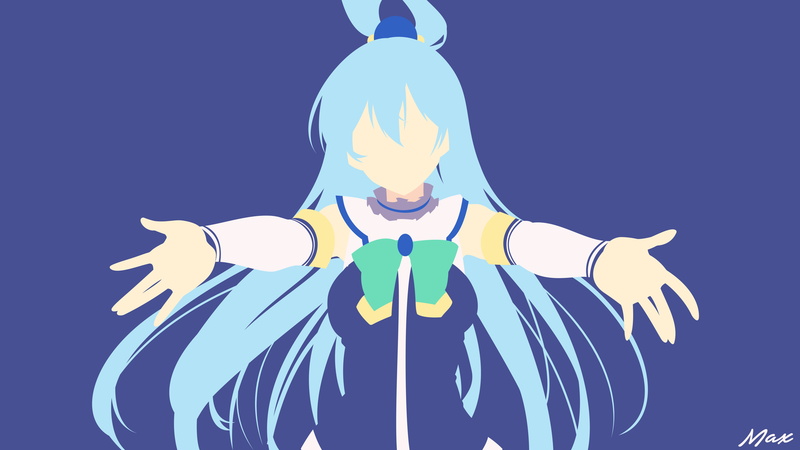 creativity, animal wing, no people, blue, male likeness, nature, simple background, angel, art and craft, Kono Subarashii Sekai ni Shukufuku wo!, sky, silhouette