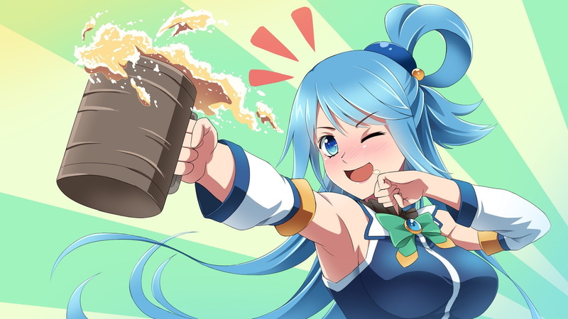 720P, Kono Subarashii Sekai ni Shukufuku wo!, anime girls, Aqua (KonoSuba)