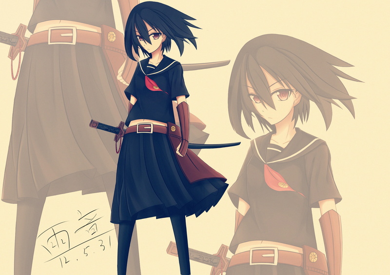 women, anime anime girls akame ga kill kurome, glasses, 2K, hairstyle, leisure activity, fashion, young women, adult, indoors, real people, two people