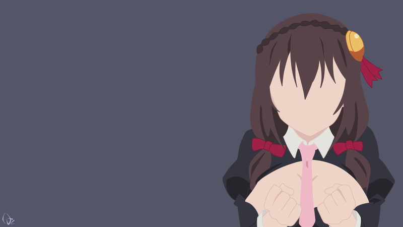Yunyun (KonoSuba), Anime, Minimalist, 1080P, KonoSuba – God’s blessing on this wonderful world!!