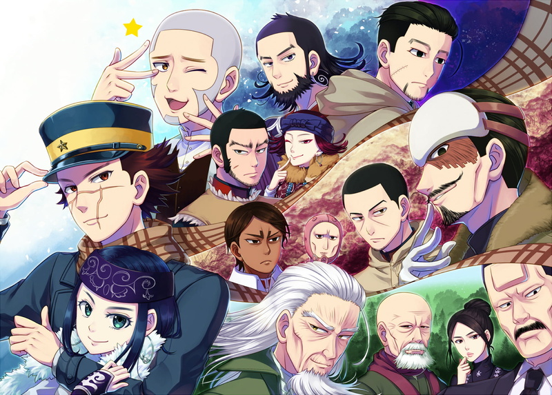 Ogata Hyakunosuke, Asirpa (Golden Kamuy), Sugimoto Saichi, 1080P, Anime, Shiraishi Yoshitake, Tanigaki Genjirou, Ienaga Kano, Hijikata Toshizô (Golden Kamuy)