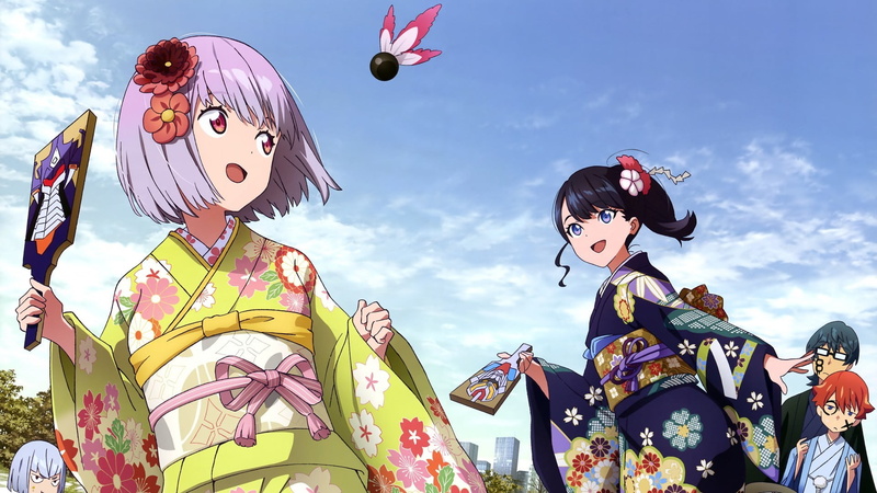 kimono, Akane Shinjou, Japanese kimono, Yuta Hibiki, anime, Sho Utsumi, Takarada Rikka, SSSS.GRIDMAN, 1080P, yukata