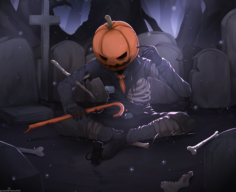 lifestyles, illuminated, Original, real people, Pumpkinhead, security, 1080P, one person, protection, Anime, jack, holding, digital, skill