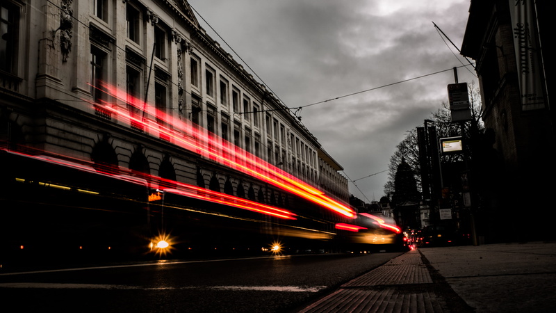 belgium, city, sky, 4K, motion, red, transportation, built structure, brussels, building exterior, outdoors, architecture, blurred motion, mode of transportation