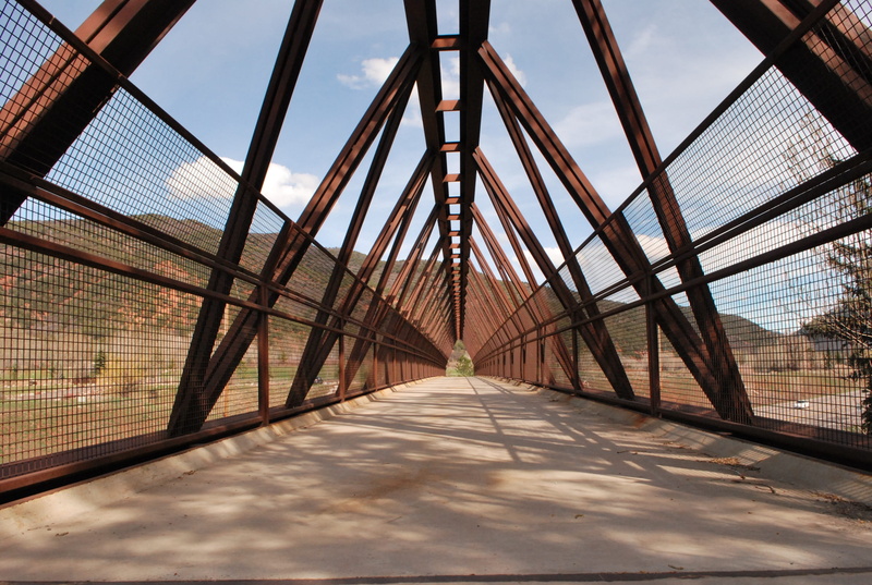 attraction, 2K, river, blue, walk, male, path, summer, footbridge, tourist, steel, cloud - sky, metal, alloy, People, high, Bridge, connection, tree, tourism