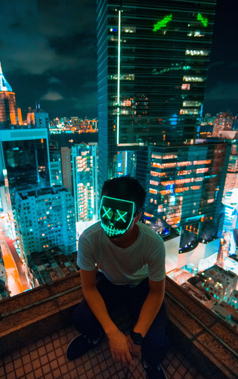 top, urban, rooftop, portrait, office building exterior, young adult, people, 4K, standing, human, building exterior, man, high rise, one person, architecture