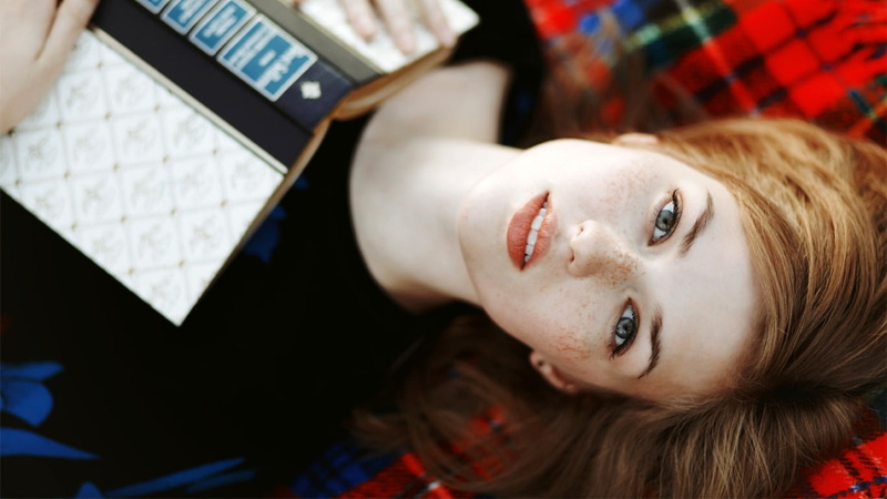 portrait, indoors, women, beauty, face, blond hair, headshot, looking at camera, hairstyle, freckles, hair, redhead, focus on foreground, young adult, adult