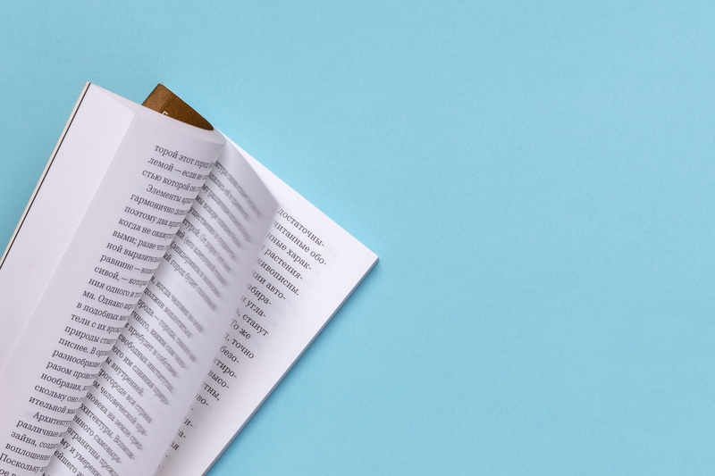 colored background, text, russian, literature, high angle view, paper, no people, 4K, cut out, studying, page, close-up, open, blue background, indoors
