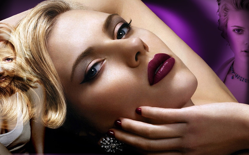 women, glamour, scarlett, celebrity, faces, models, johansson, actress, lipstick, 1080P