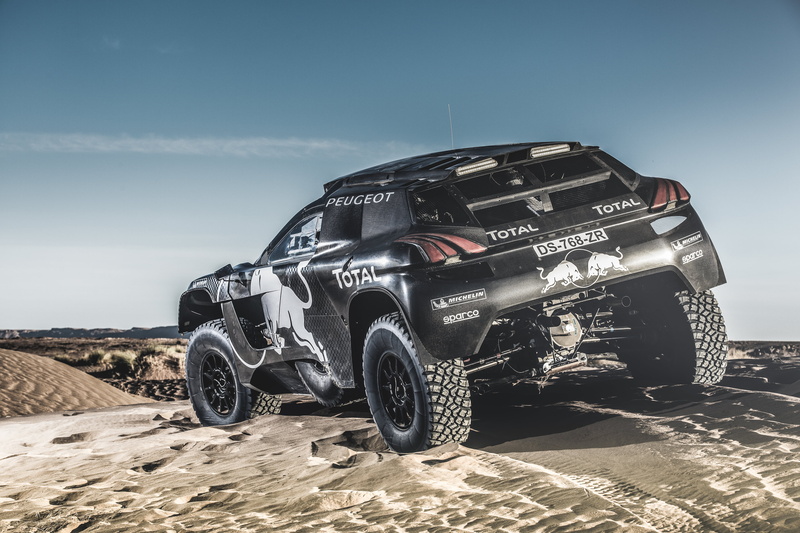 land, landscape, tire, nature, Peugeot, travel, sports utility vehicle, total, sky, wheel, sunlight, off-road vehicle, 4K, rally, no people, outdoors