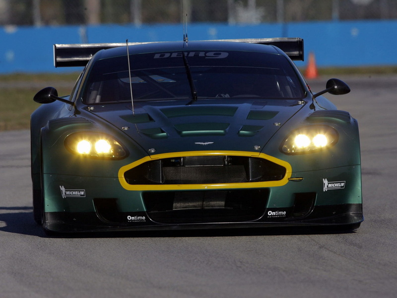 720P, martin, transportation, coupe, sports Race, 2005, racecar, front view, aston martin, illuminated, blue, no people, technology, driving, power, car