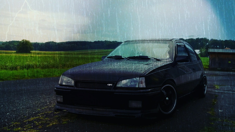 plant, field, environment, photo, no people, outdoors, transportation, landscape, damaged, opel kadett opc, road, land vehicle, abandoned, photoshop, glass - material
