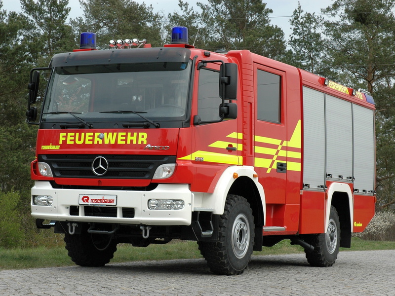 benz, feuerwehr, atego, 1080P, firetruck, rosenbauer, 2005, mercedes, 918