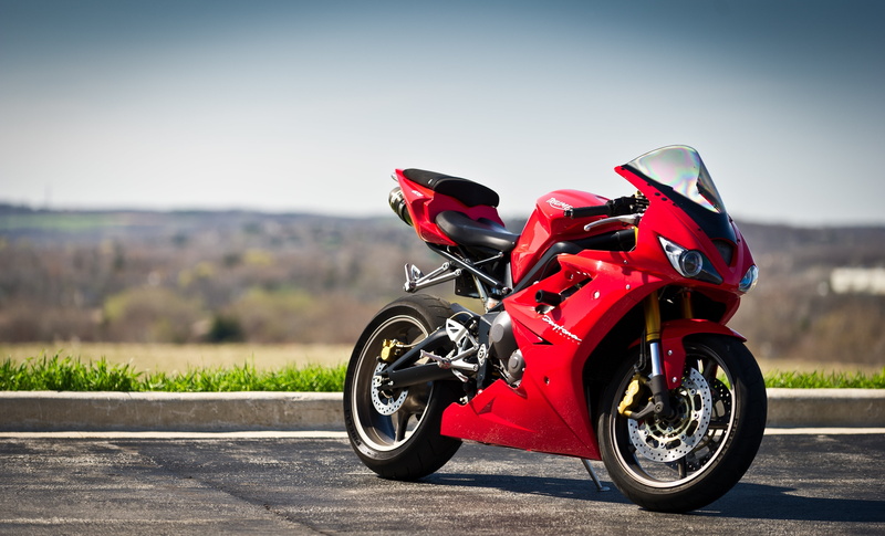 travel, focus on foreground, outdoors, day, speed, mode of transportation, wheel, bike, red, sky, driving, crash helmet, chrome, Dayton, sports, nature