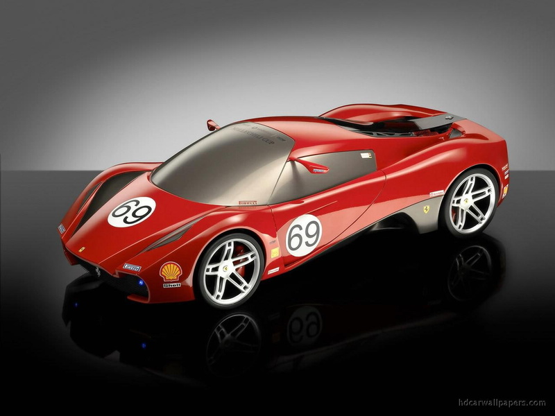 zero, ferrari, coupe, black, red, f, design, 2005, 720P, competition, cars
