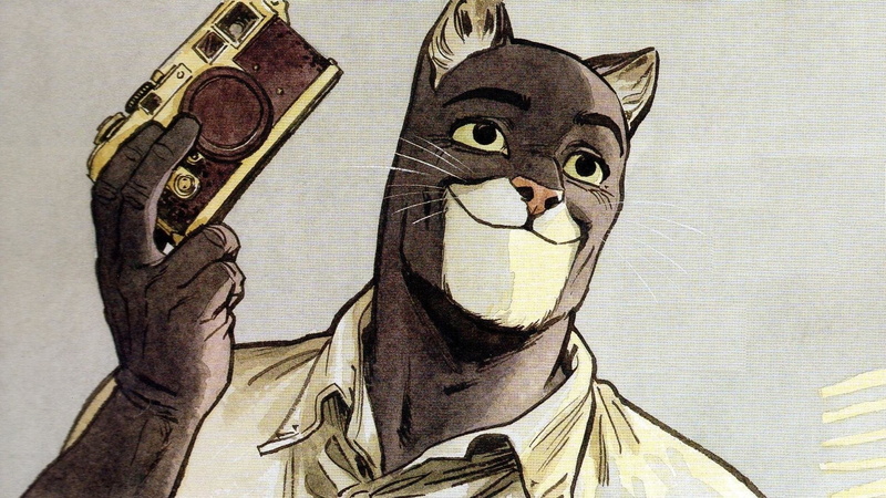 detective, 1080P, illustration, comics, animal, art, blacksad, cat