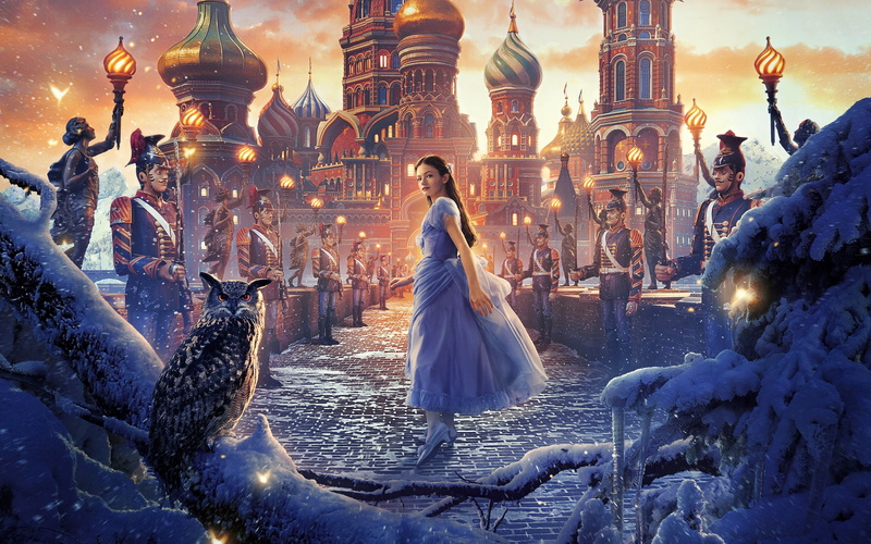 soldiers, Walt Disney, Palace, girl, Mackenzie Foy, bridge, fantasy, The Nutcracker and the Four Realms, poster, 2K, The Nutcracker and the four kingdoms