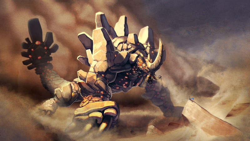 scaled, 2560x1440, warrior, 2K, brown, fantasy, monster, scale, giant, sand