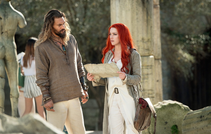 Arthur Curry, Mera, 1080P, map, Amber Heard, In Aquaman, male, Jason Momoa, girl, red