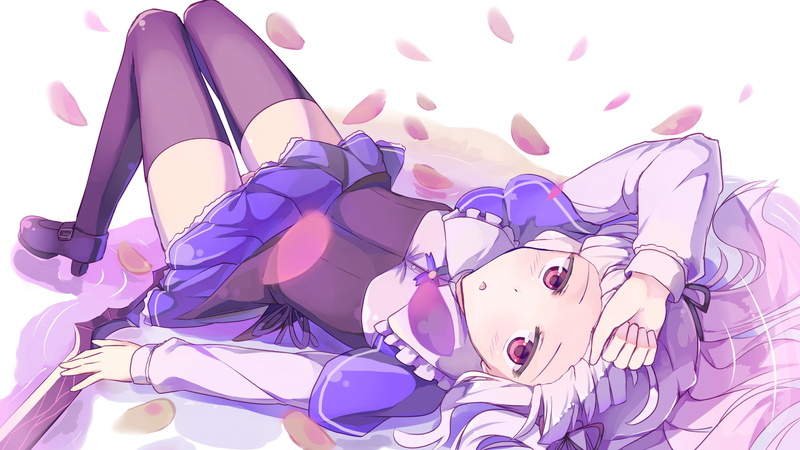 white hair, 2K, Sigtuna Julie, hair bows, Absolute Duo