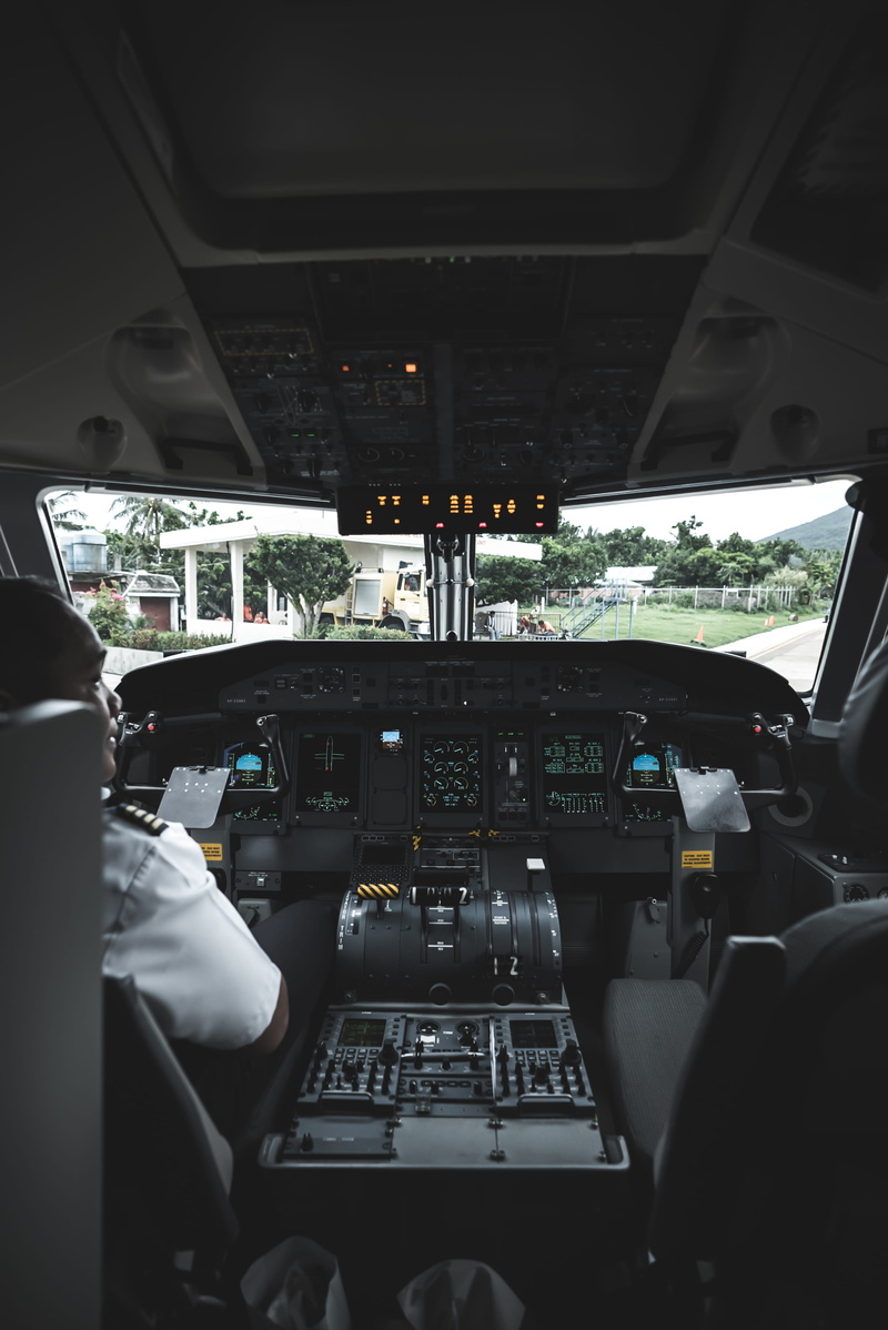 sitting, batane, chair, mode of transportation, philippines, dock, pal, co pilot, plane, glass - material, philippine airline, control, cockpit, airplane