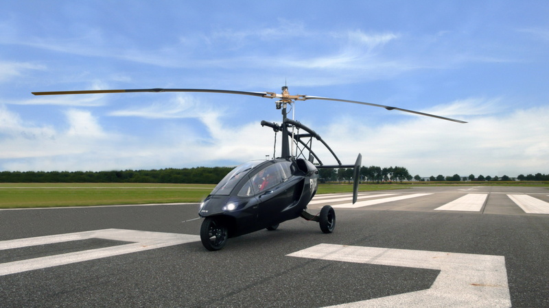 helicycle, 4K, black, flying car, Pal-v One, helicopter