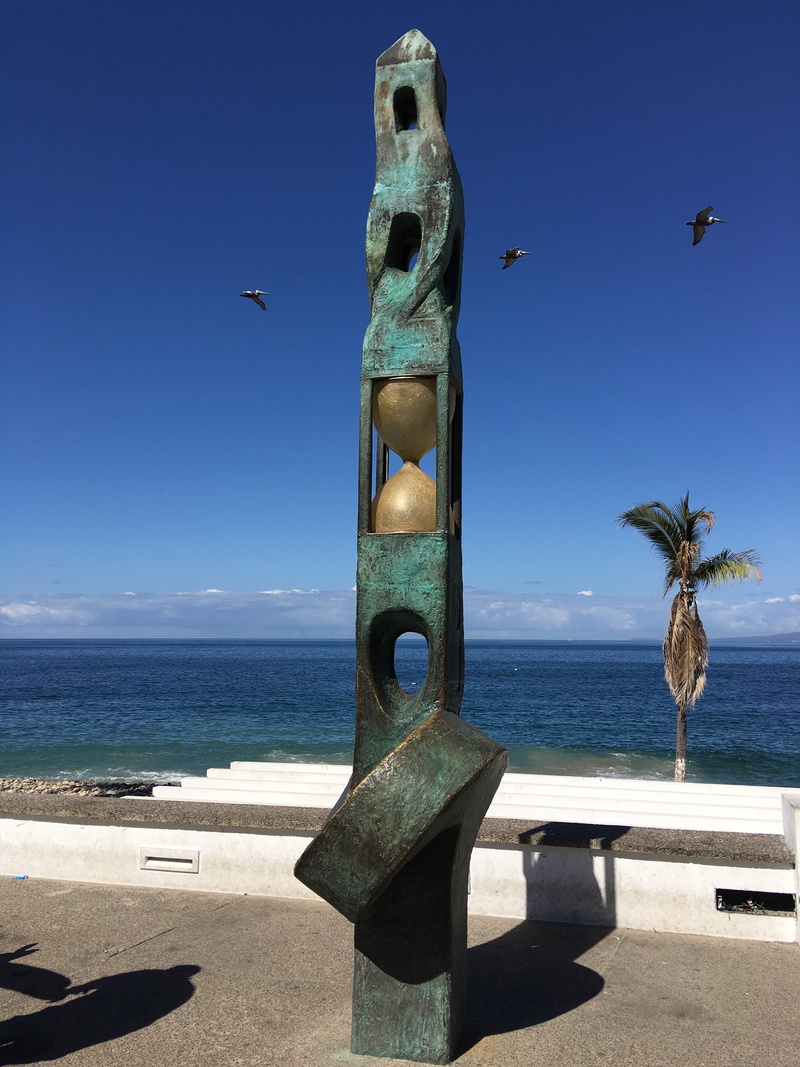 seagull, no people, animal, Mexico, beauty in nature, horizon, sunlight, sky, bird, land, puerto, animals in the wild, art, mexican, horizon over water