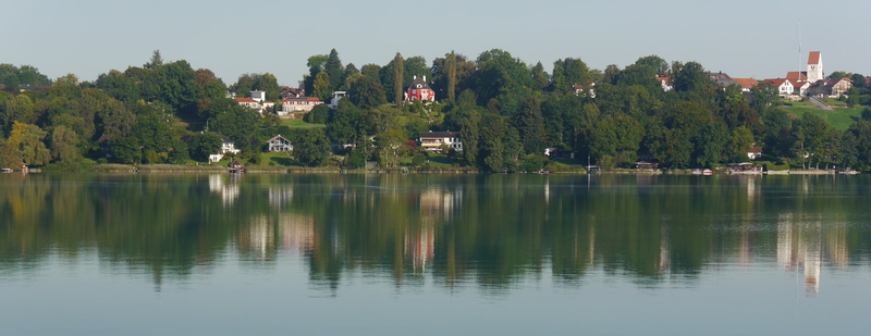 outdoors, 4K, plant, travel destinations, waters, house, tranquil scene, reflection, panoramic picture, sky, water, no people, pilsensee, built structure