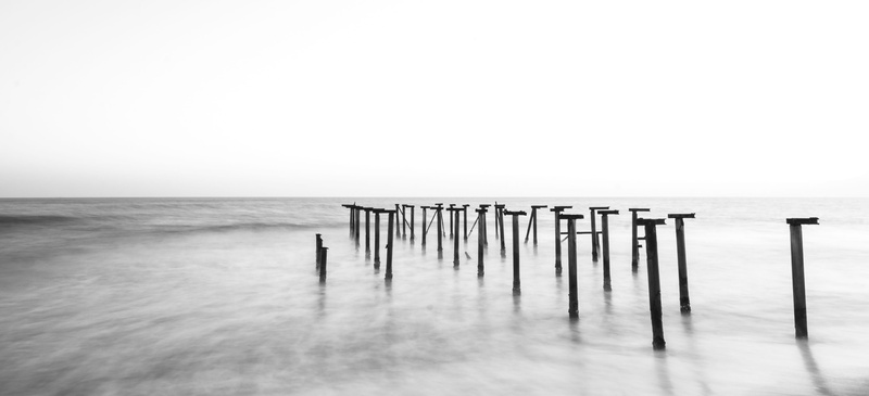 background, post, body of water, beach, water, day, horizon, marine, pictures, aesthetics, the forgotten, wood - material, panoramic, tranquil scene, loneliness